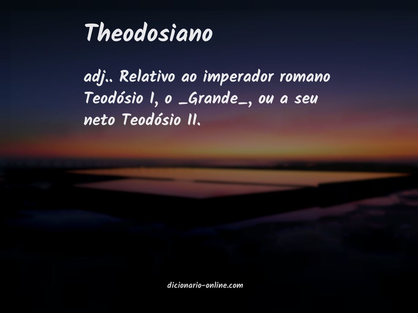 Significado de theodosiano