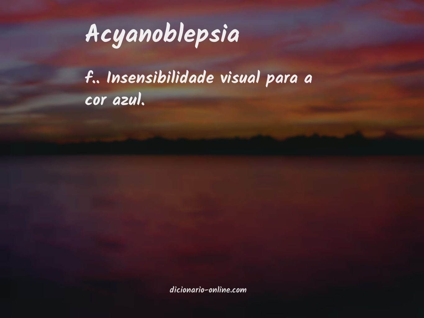 Significado de acyanoblepsia