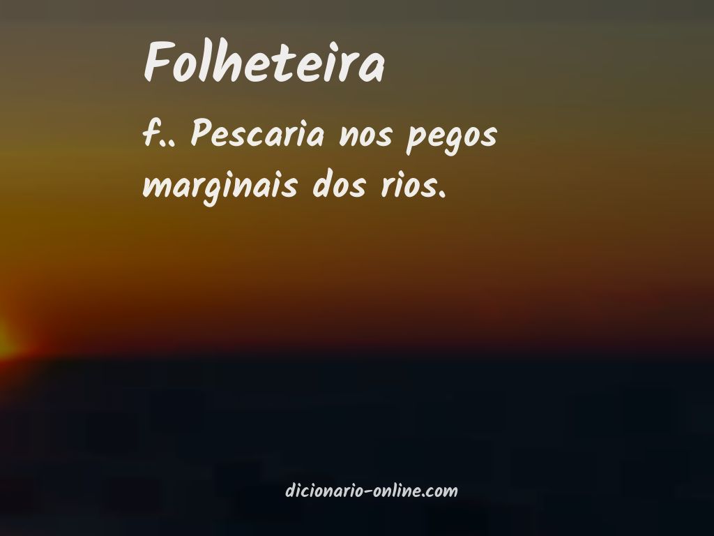 Significado de folheteira