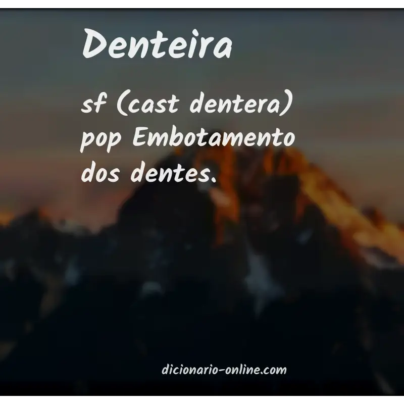 Significado de denteira