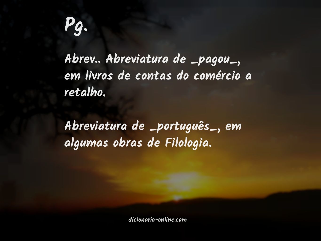 Significado de pg.