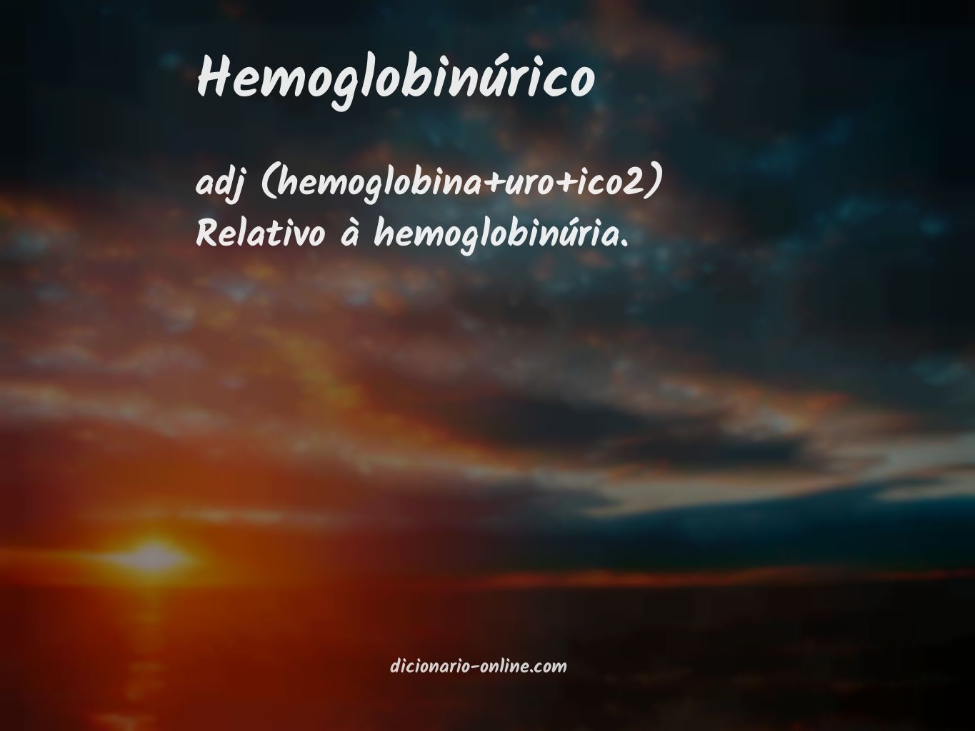Significado de hemoglobinúrico