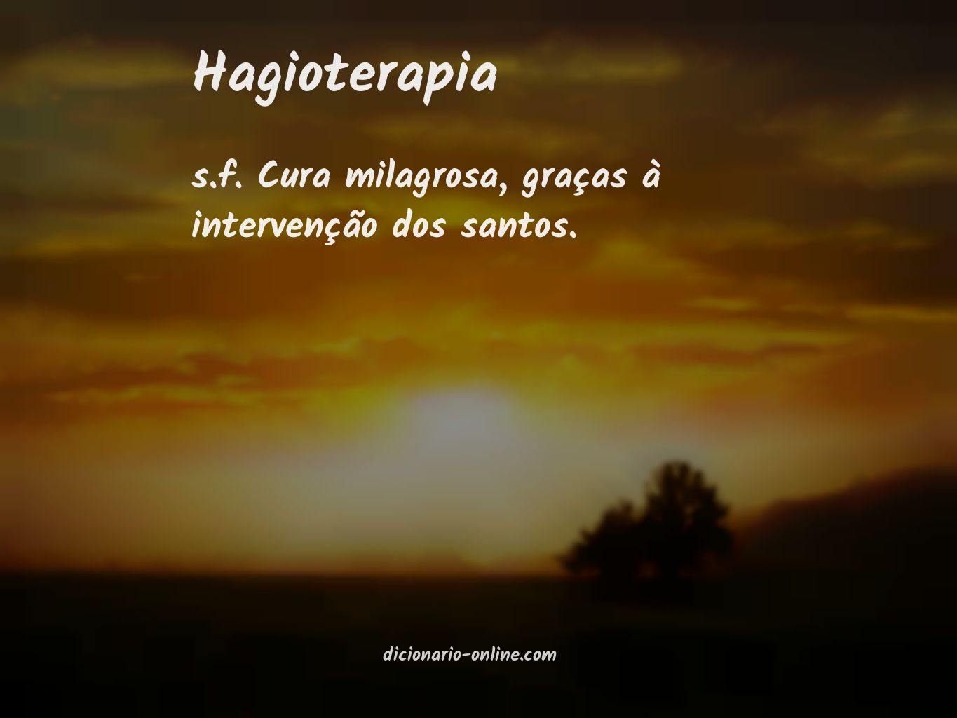 Significado de hagioterapia