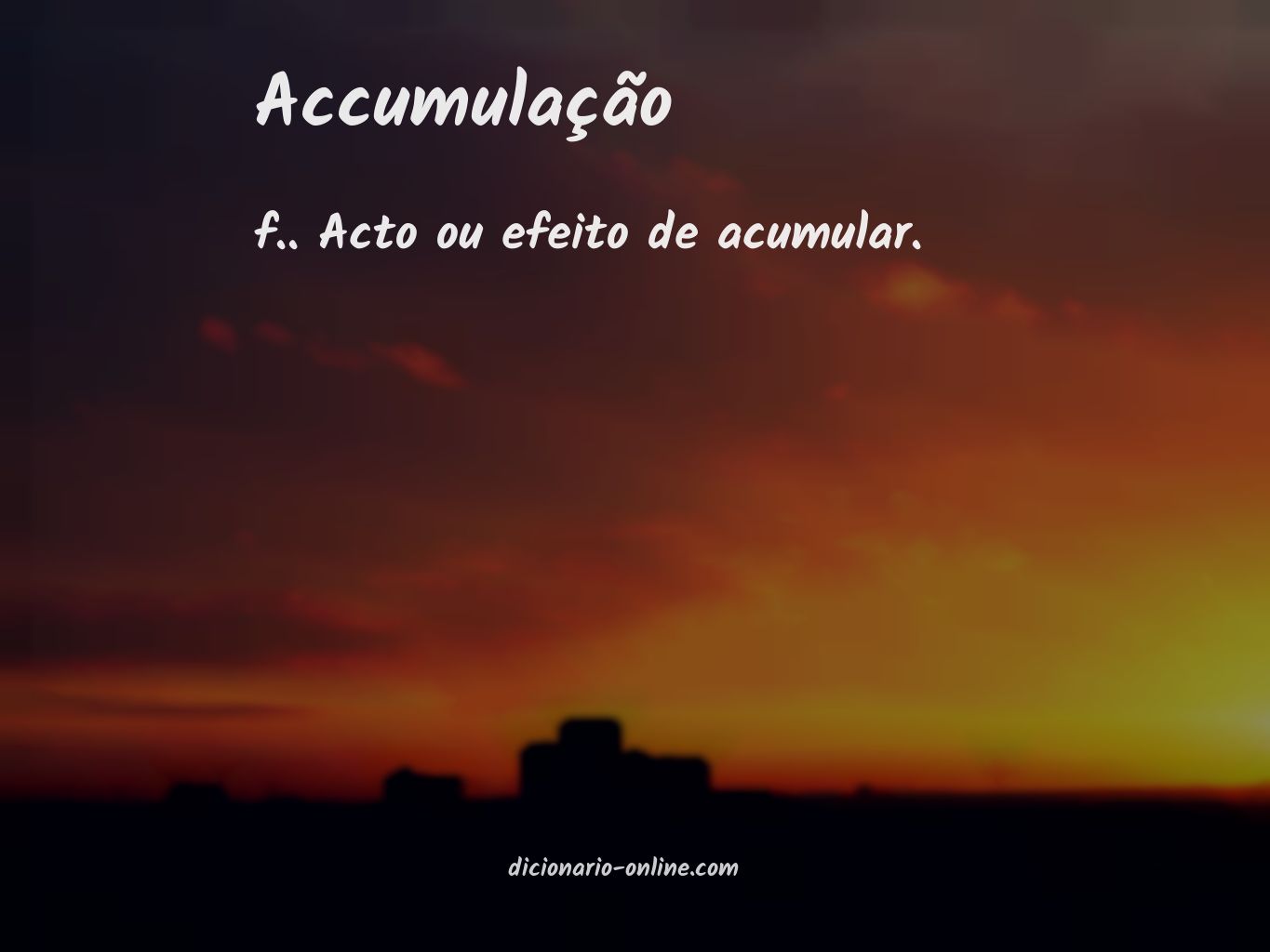 Significado de accumulação