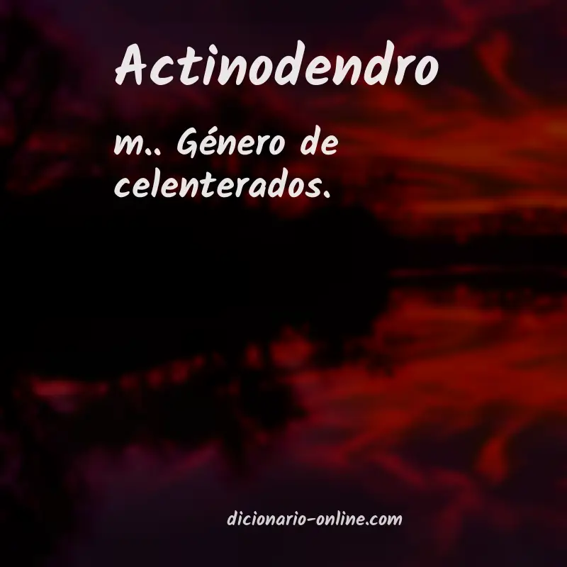 Significado de actinodendro