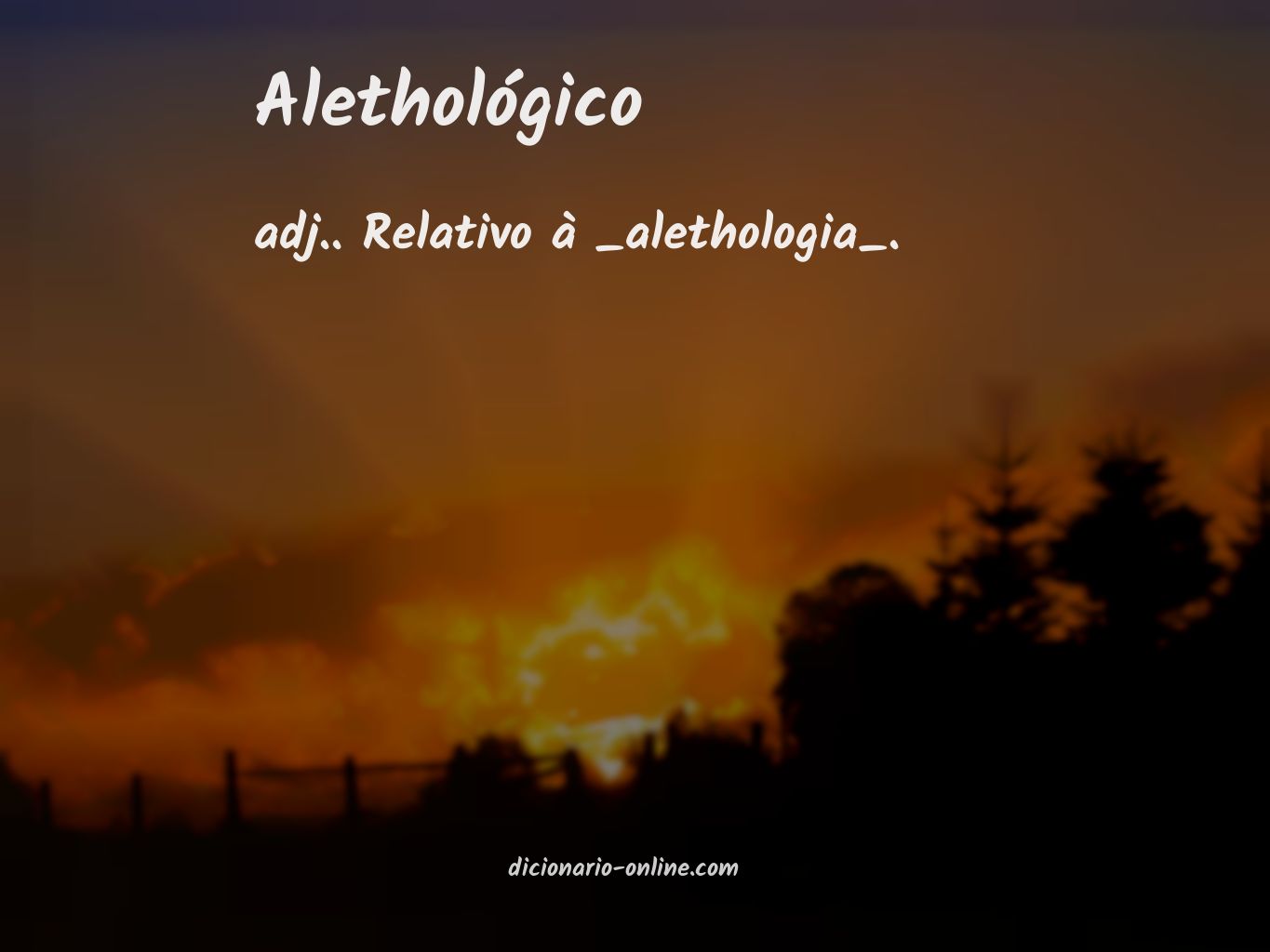 Significado de alethológico