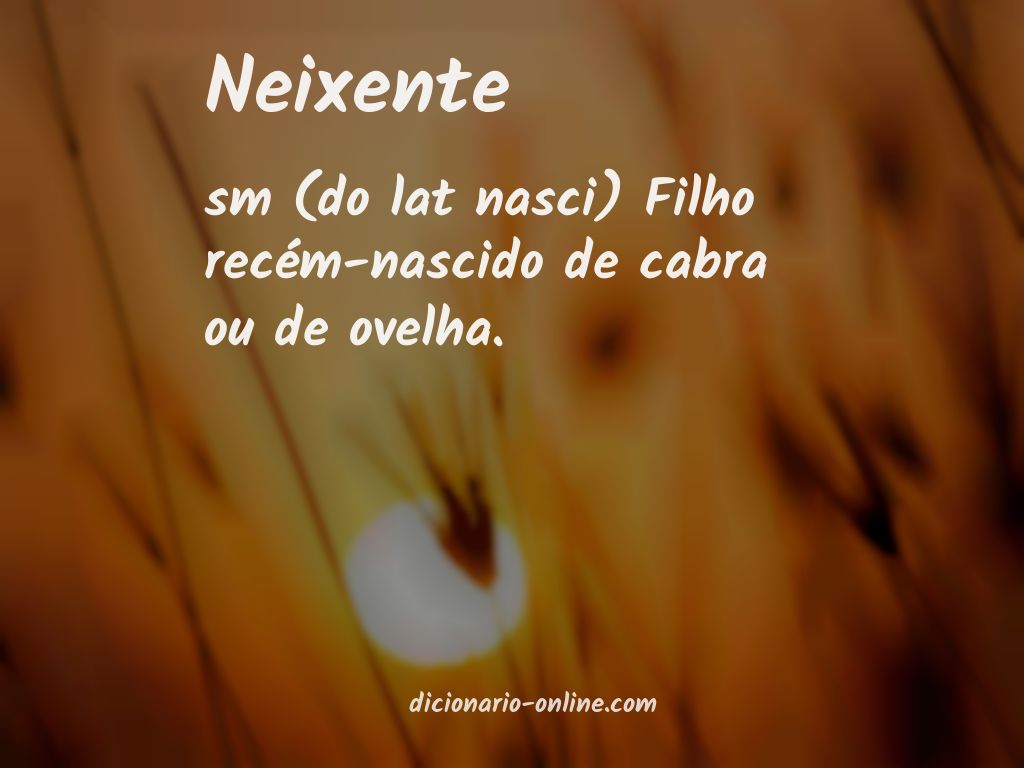 Significado de neixente