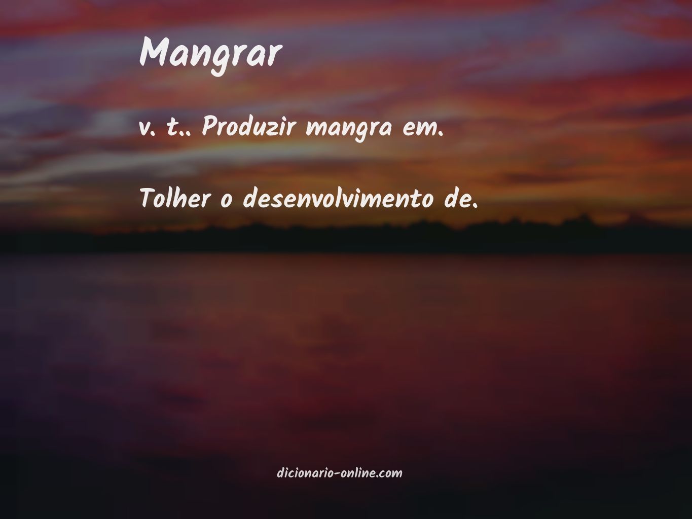 Significado de mangrar