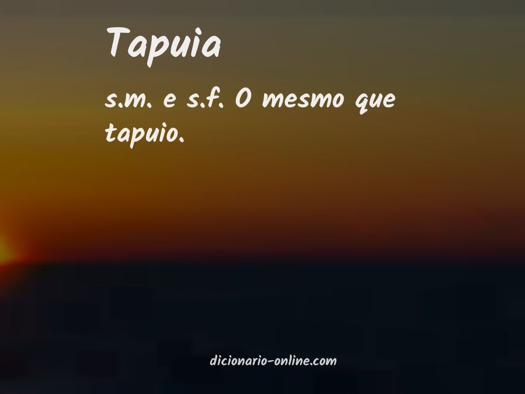 Significado de tapuia