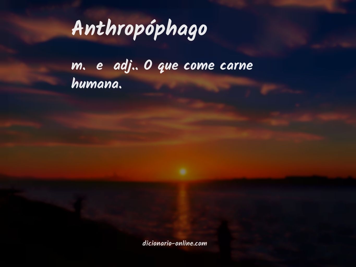 Significado de anthropóphago