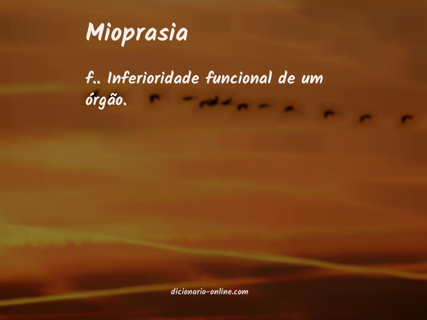 Significado de mioprasia