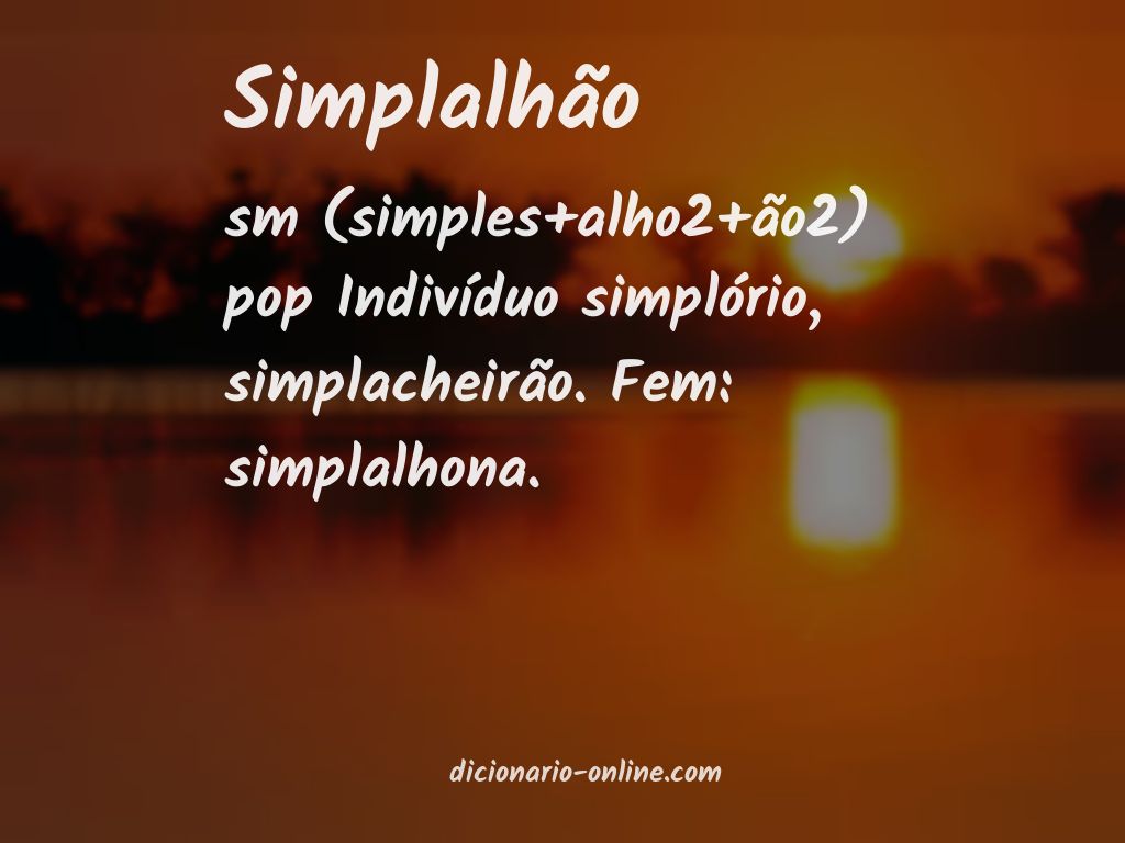 Significado de simplalhão