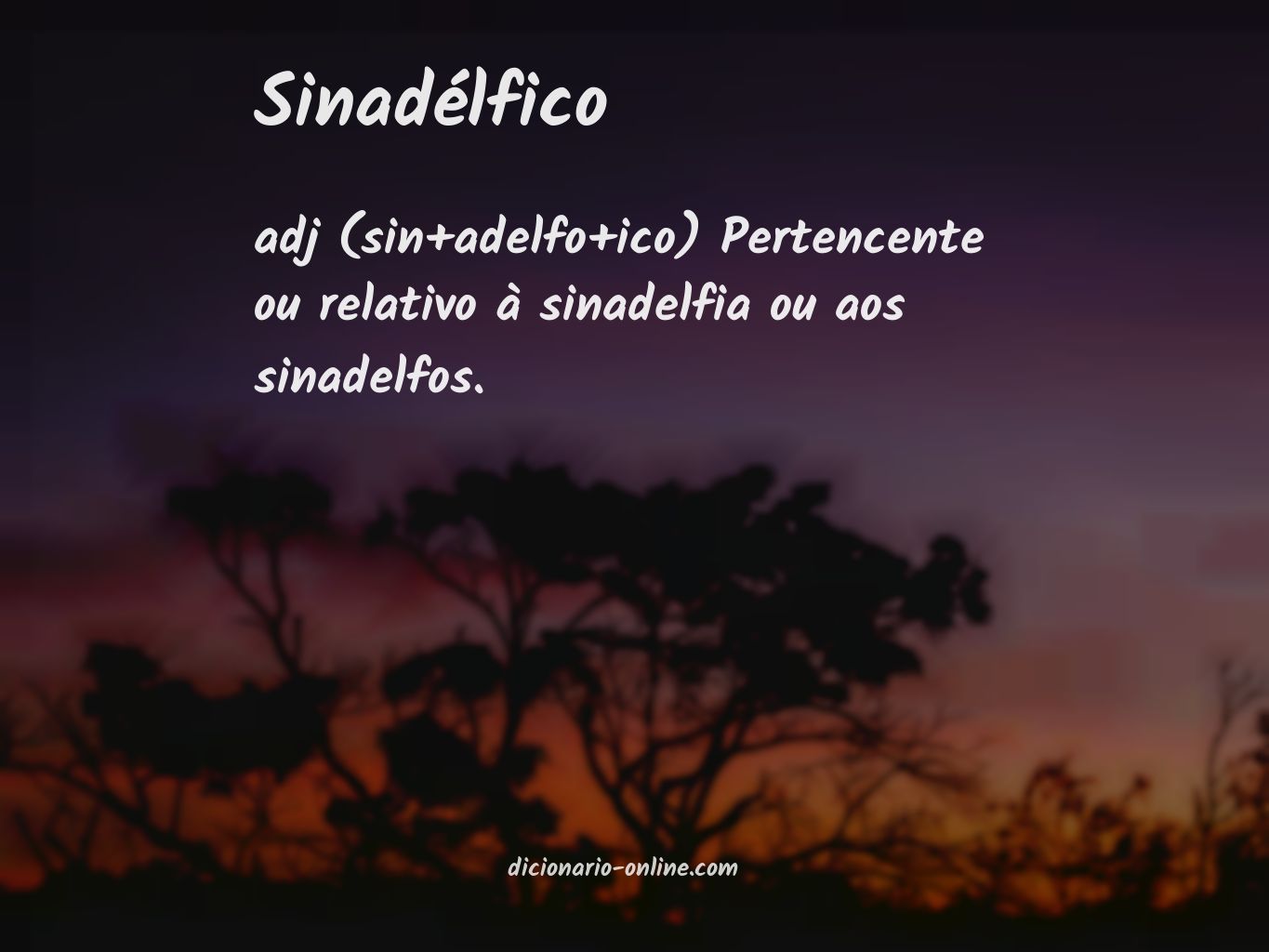 Significado de sinadélfico