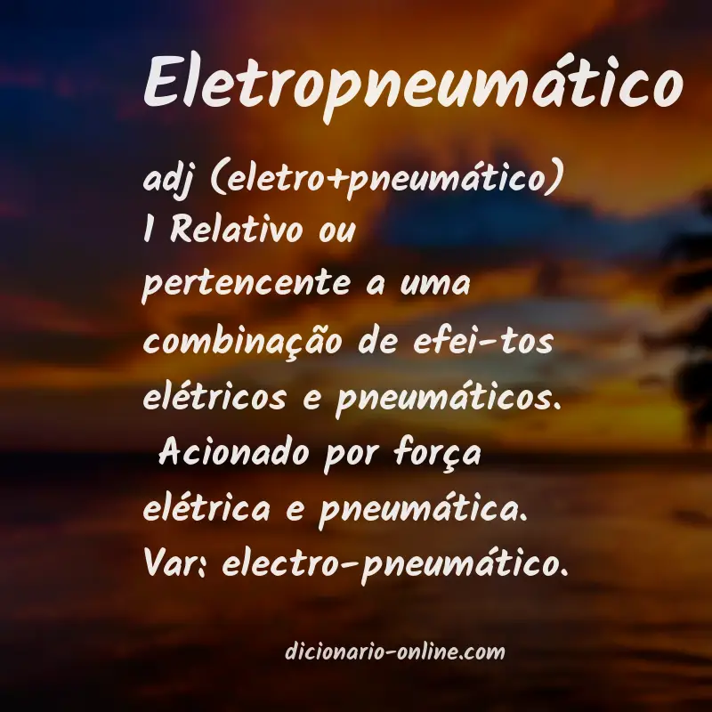 Significado de eletropneumático