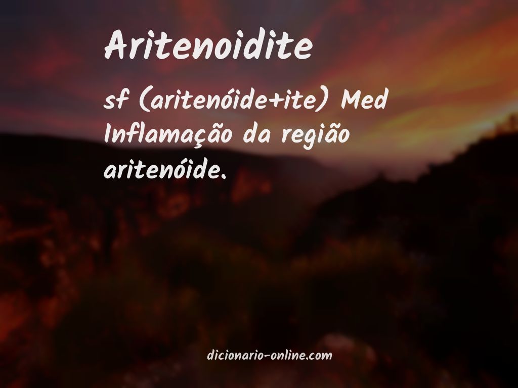 Significado de aritenoidite