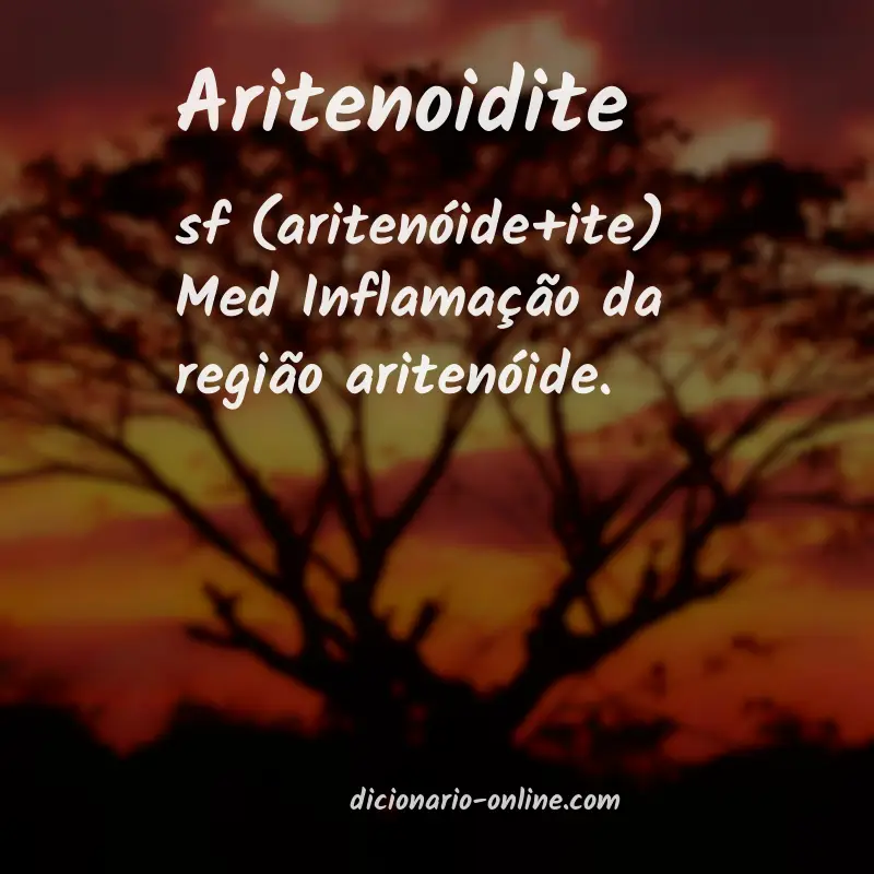 Significado de aritenoidite