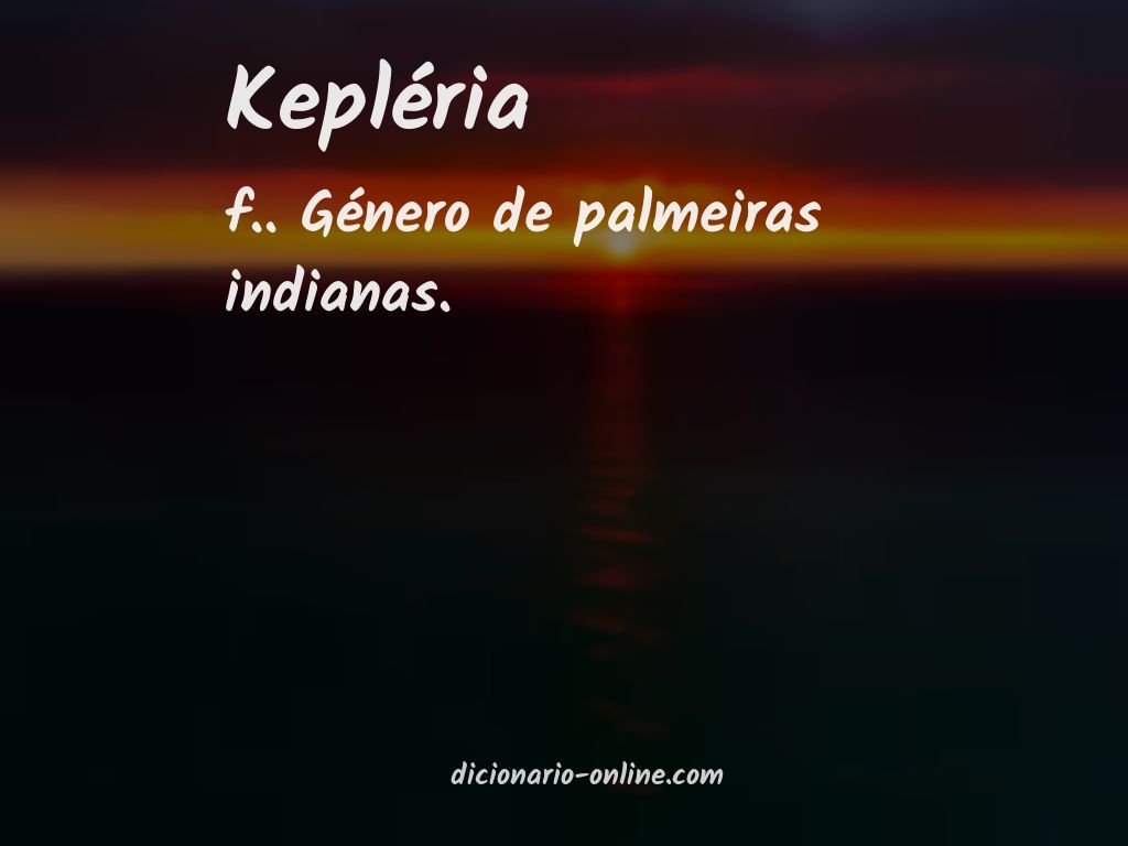 Significado de kepléria