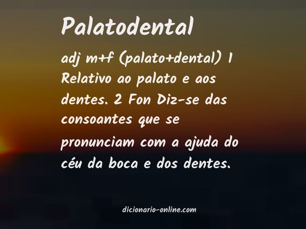 Significado de palatodental