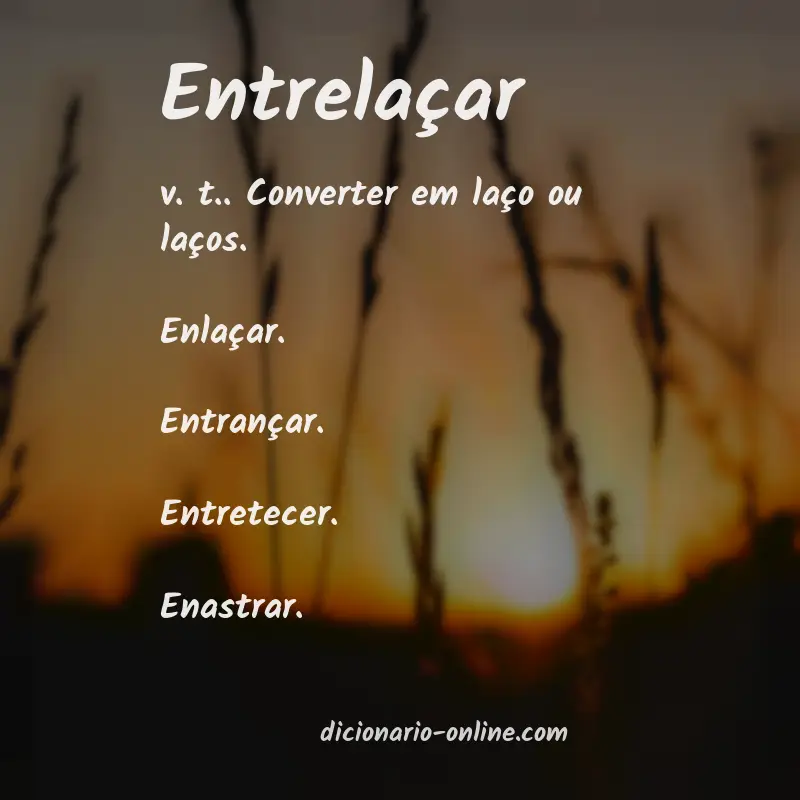 Significado de entrelaçar