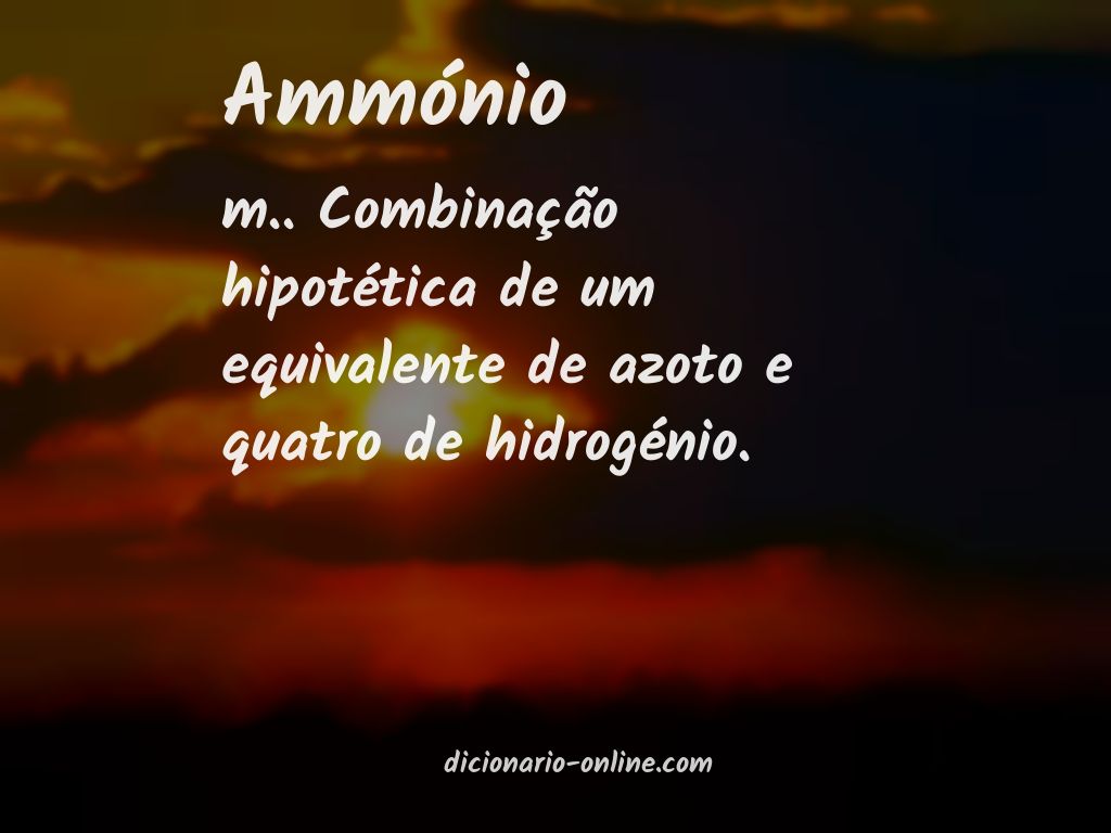 Significado de ammónio