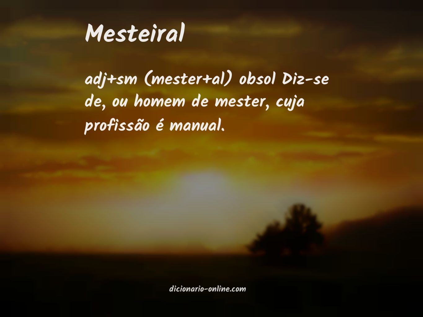 Significado de mesteiral