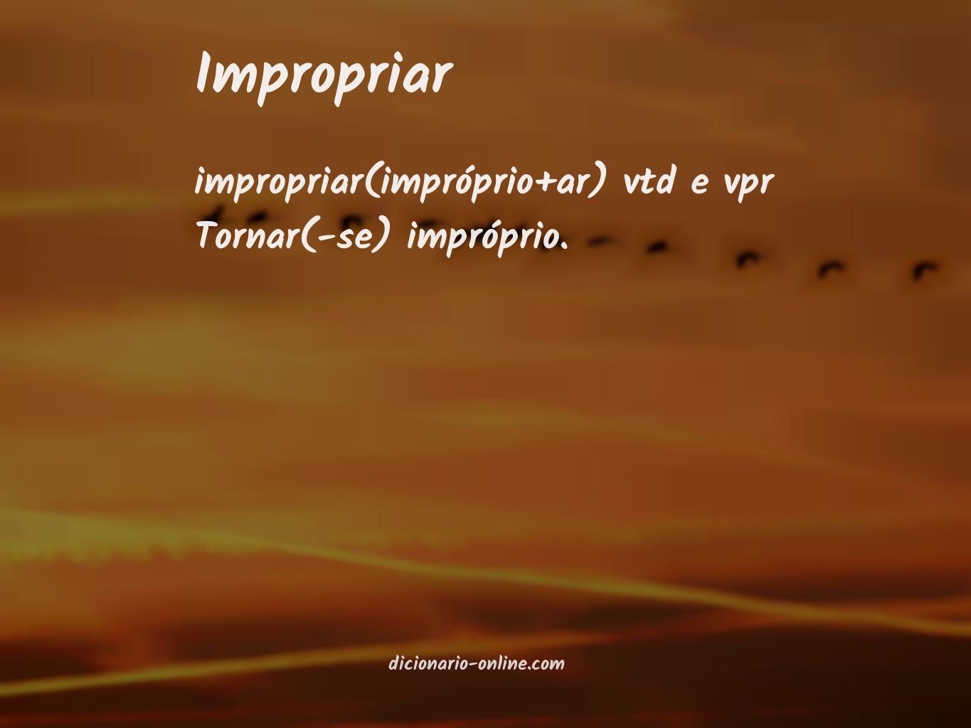 Significado de impropriar