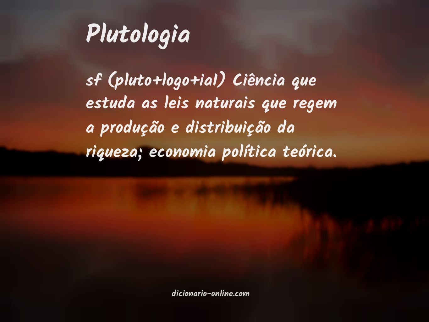 Significado de plutologia