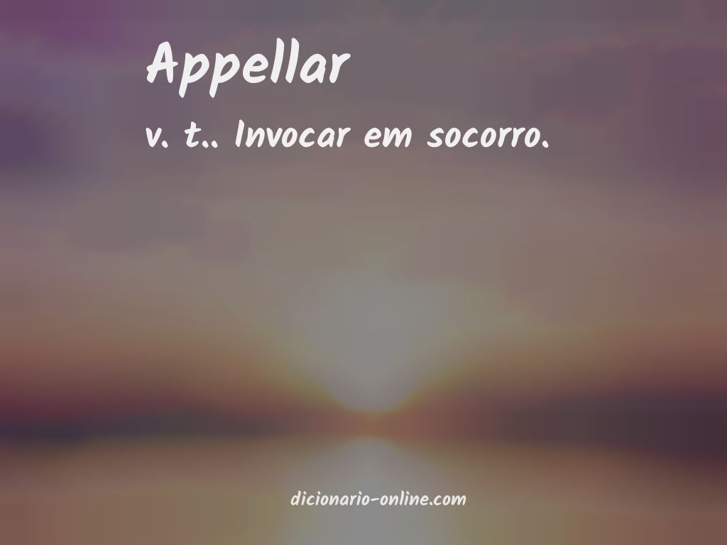 Significado de appellar