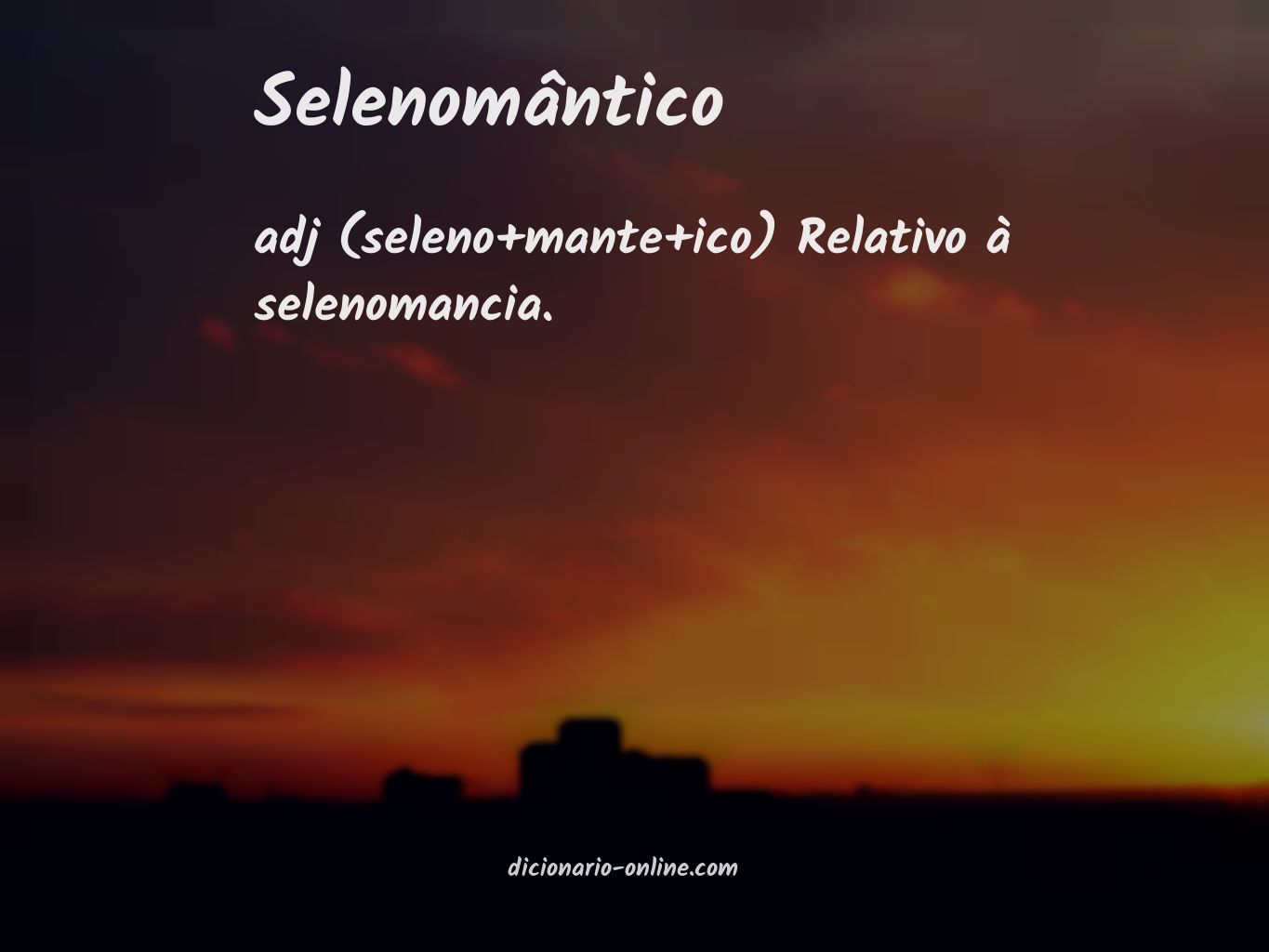 Significado de selenomântico
