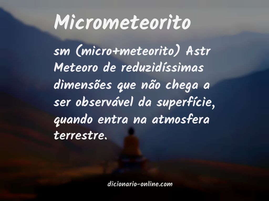 Significado de micrometeorito