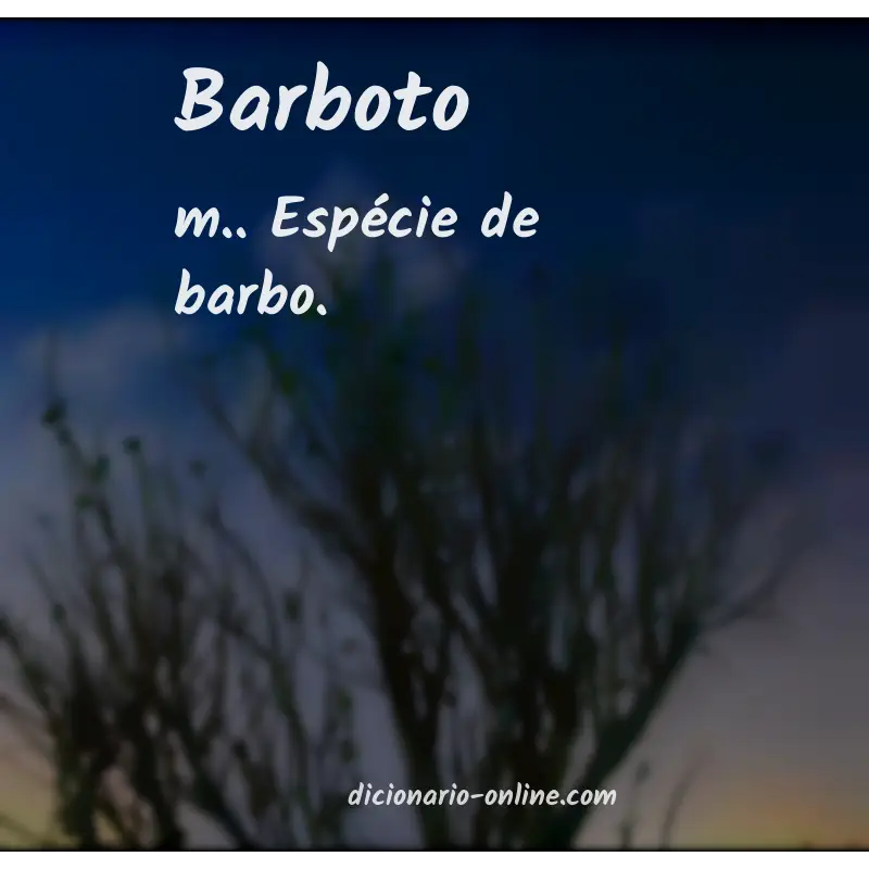 Significado de barboto