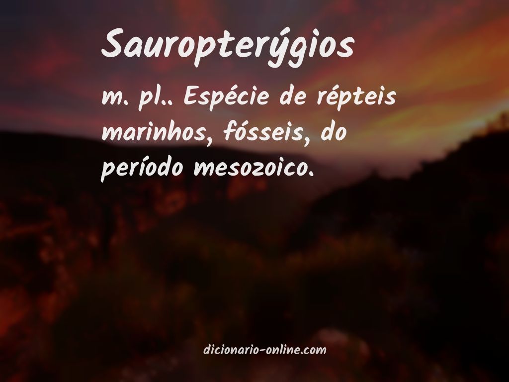 Significado de sauropterýgios