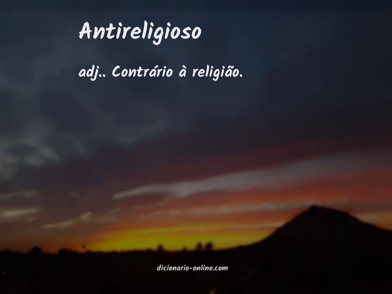 Significado de antireligioso