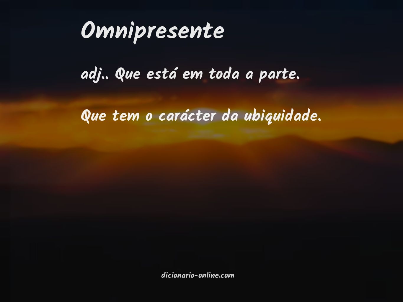 Significado de omnipresente