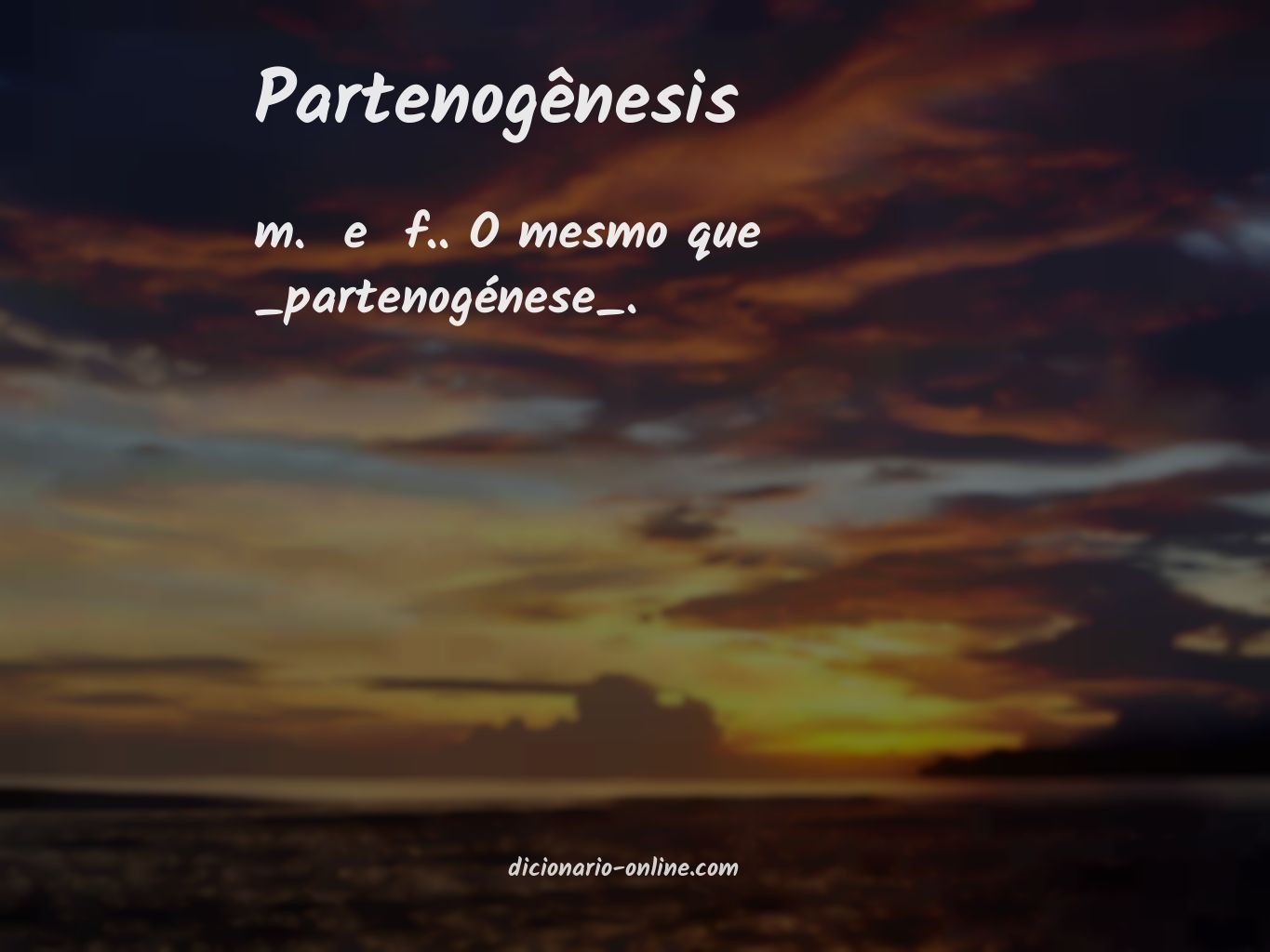 Significado de partenogênesis