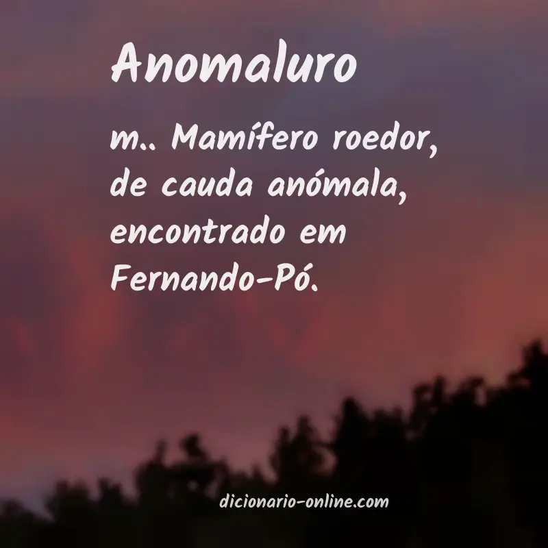 Significado de anomaluro
