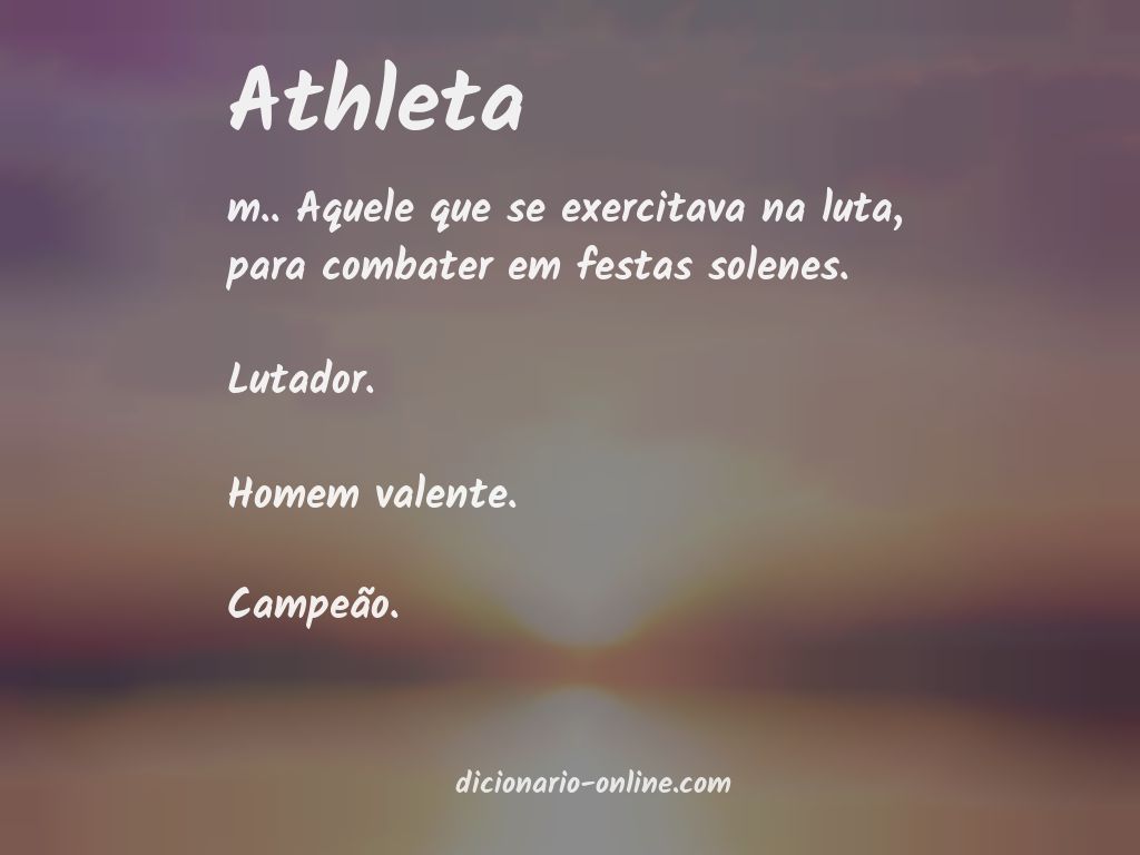 Significado de athleta