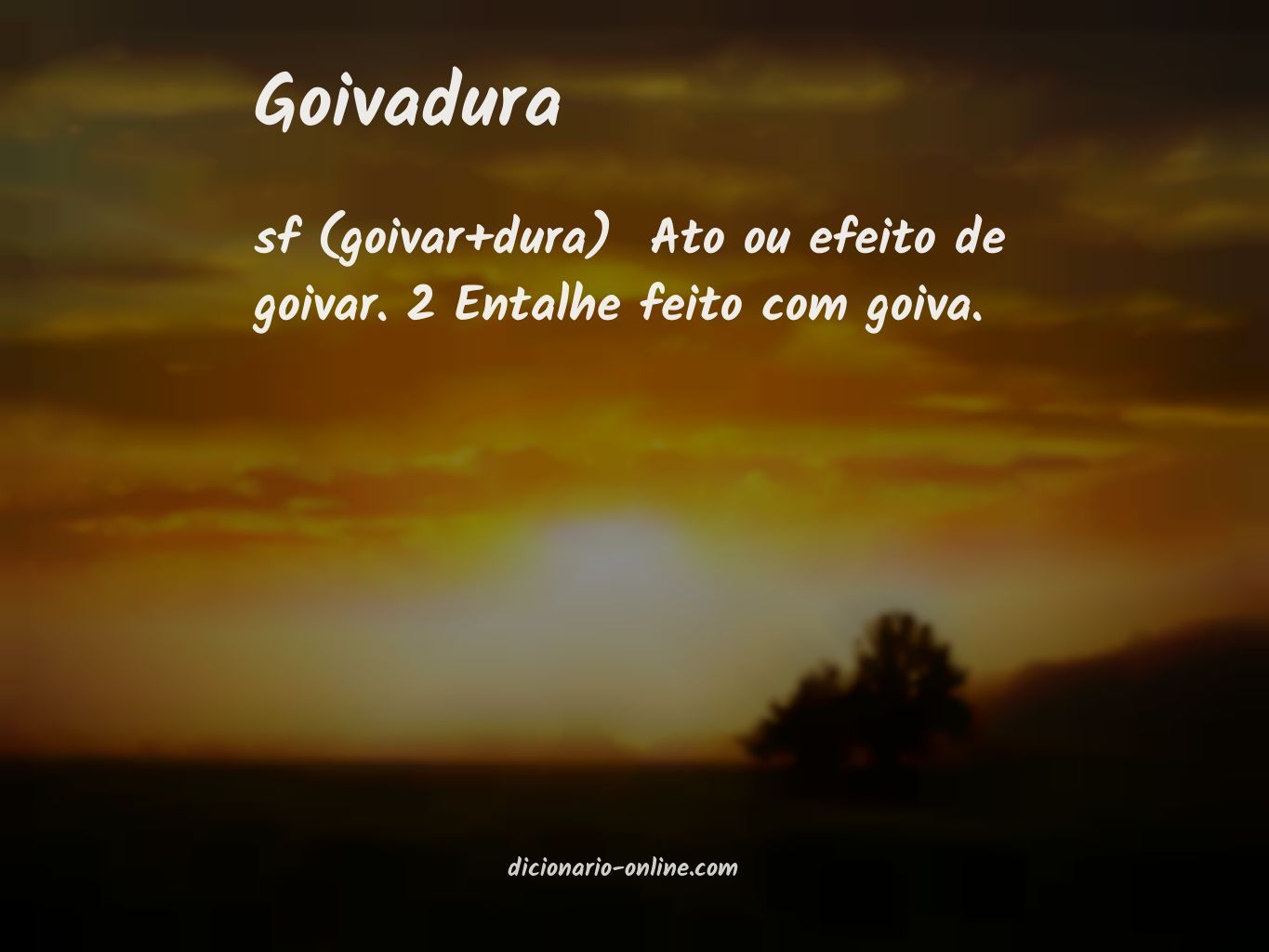 Significado de goivadura