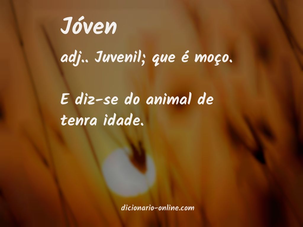 Significado de jóven