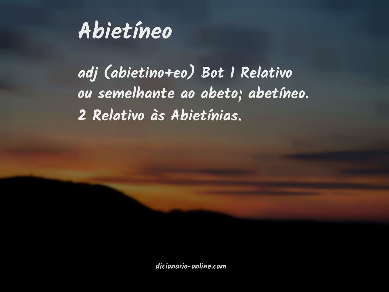 Significado de abietíneo