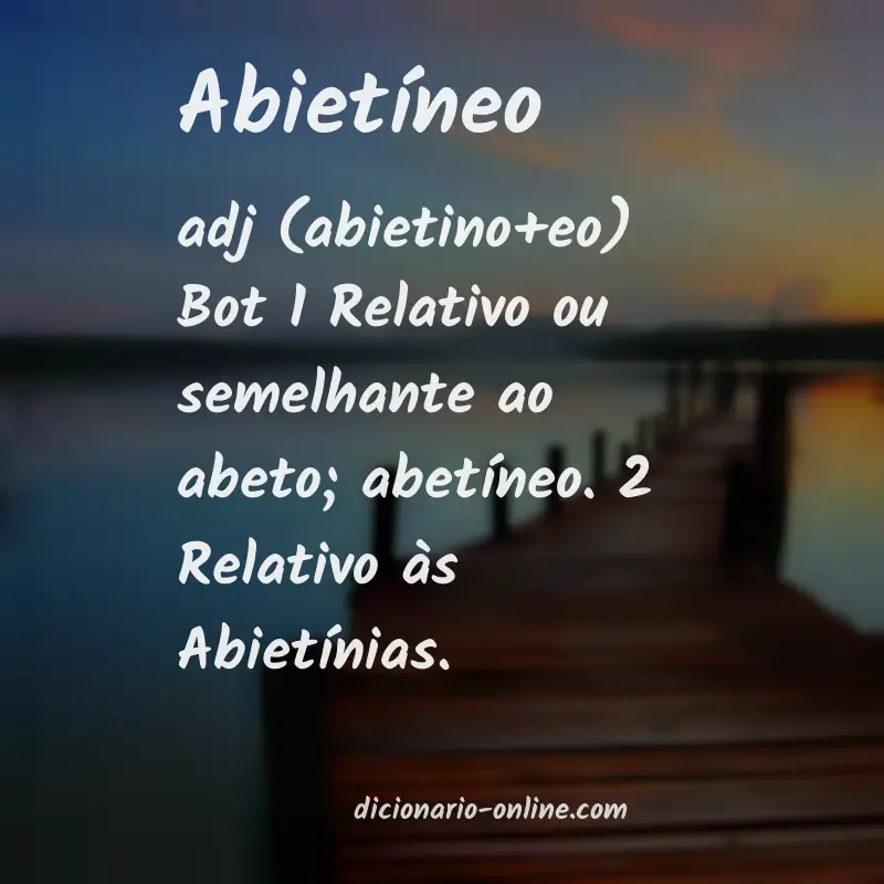 Significado de abietíneo