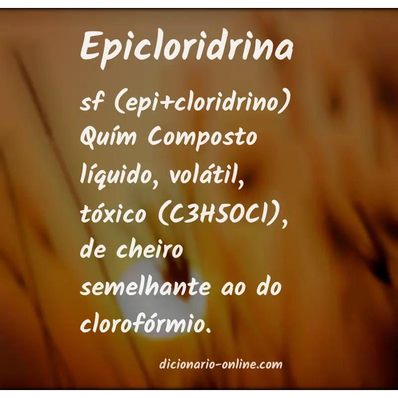 Significado de epicloridrina