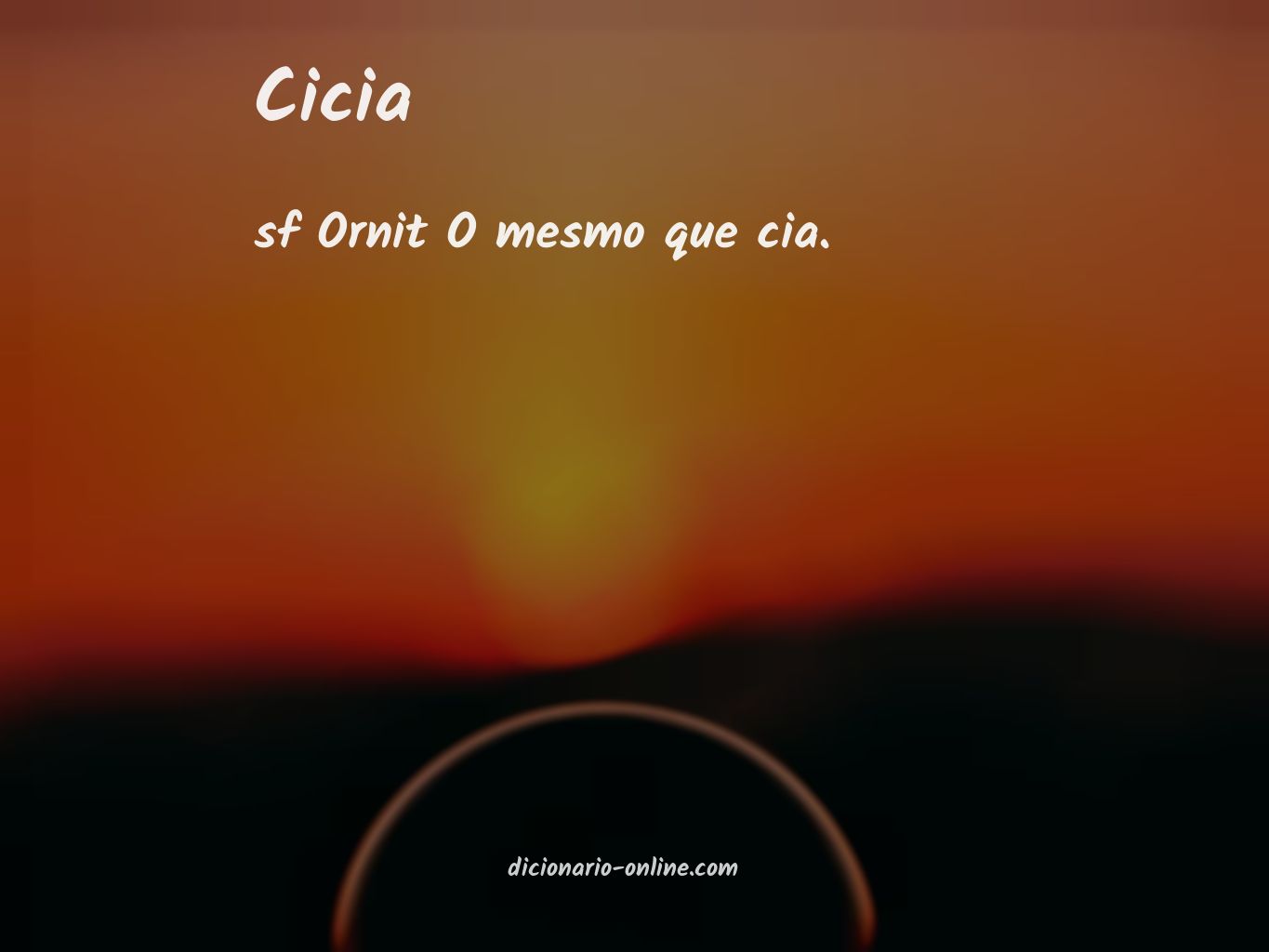 Significado de cicia