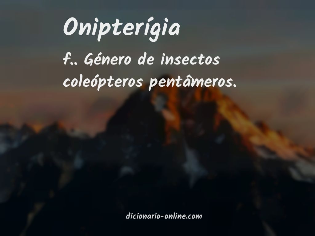 Significado de onipterígia