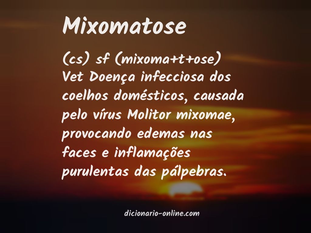 Significado de mixomatose