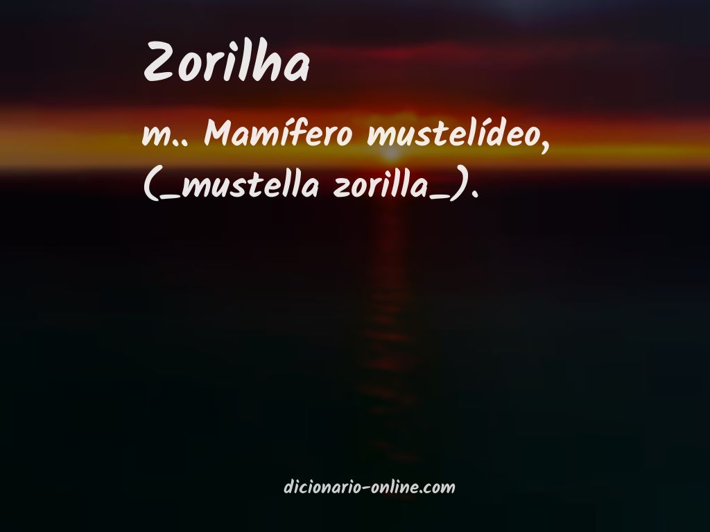 Significado de zorilha