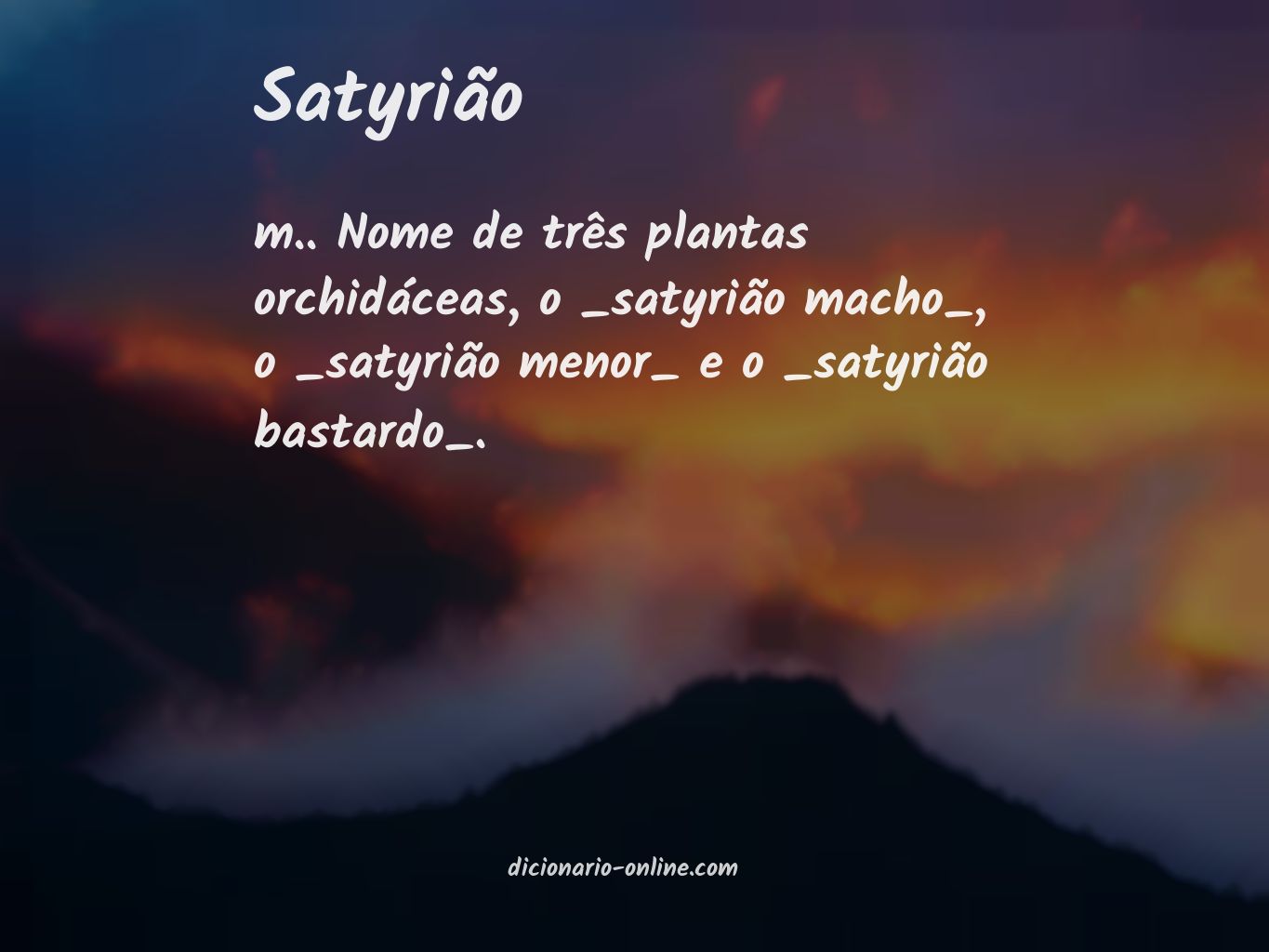 Significado de satyrião