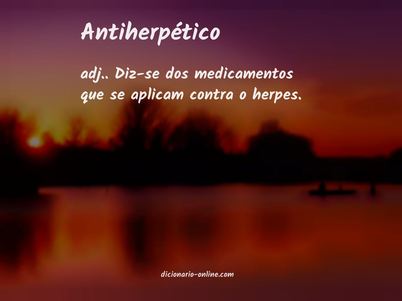 Significado de antiherpético