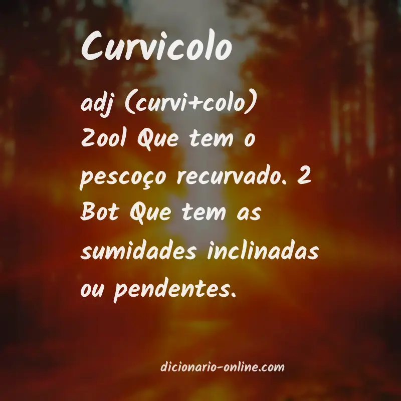 Significado de curvicolo