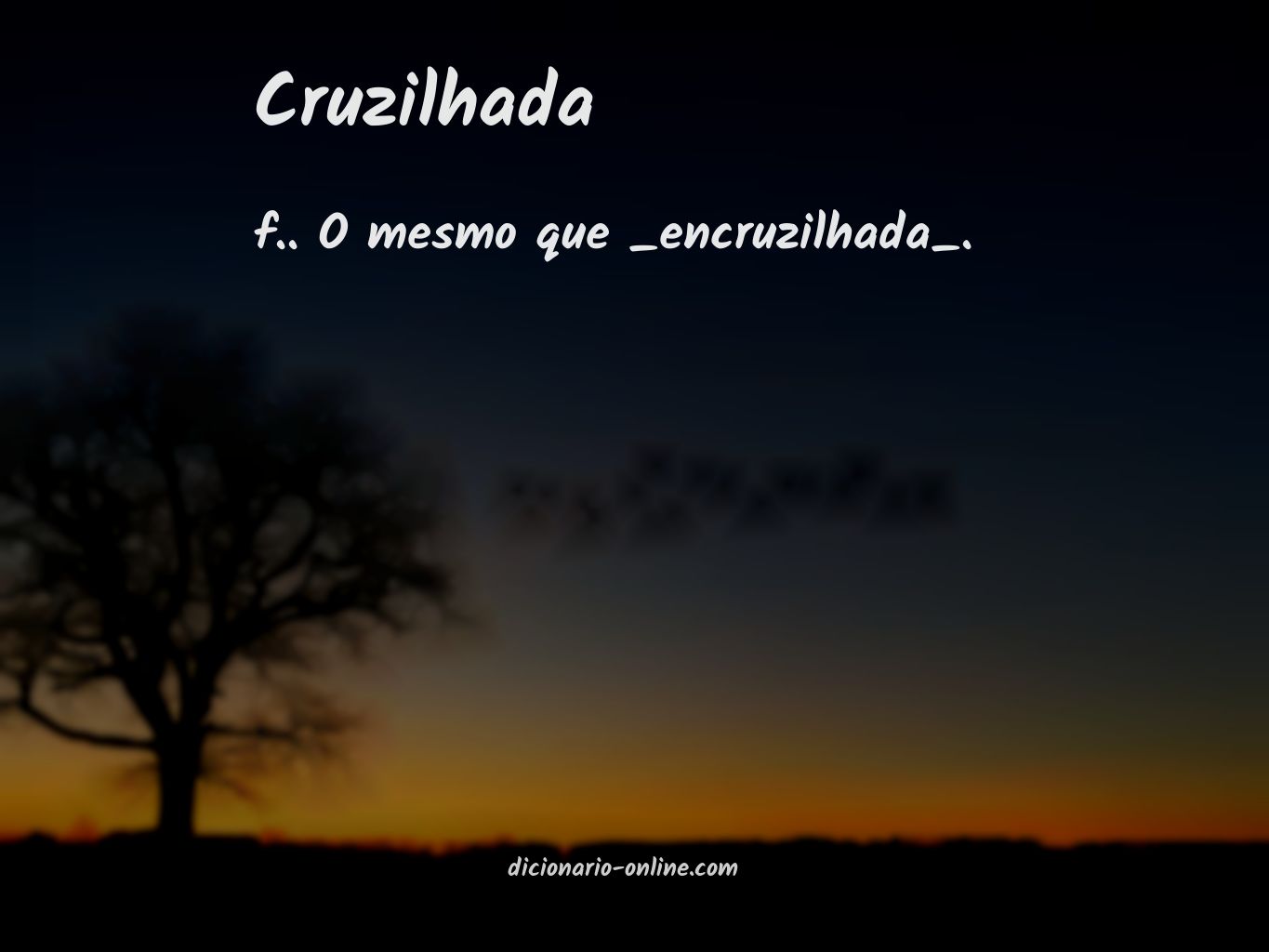 Significado de cruzilhada